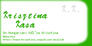 krisztina kasa business card